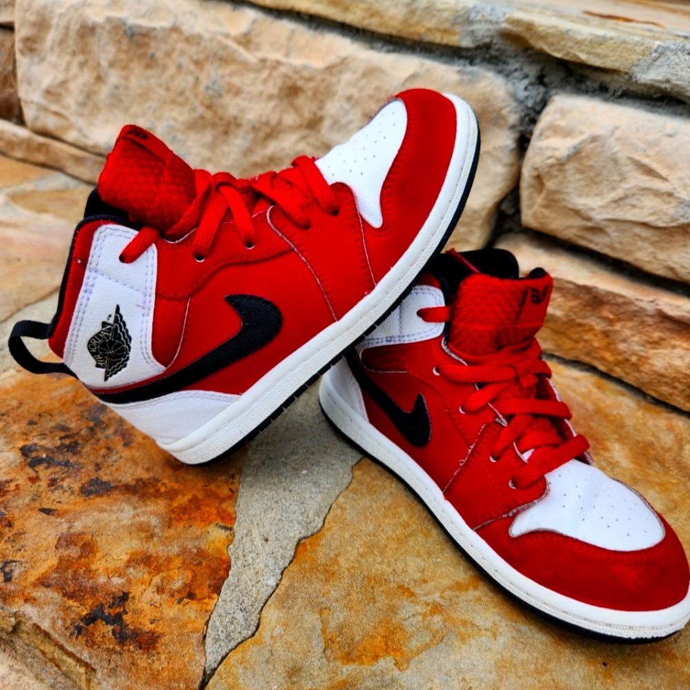 Jordan 1 Retro High BT, Red & White, Size 10c